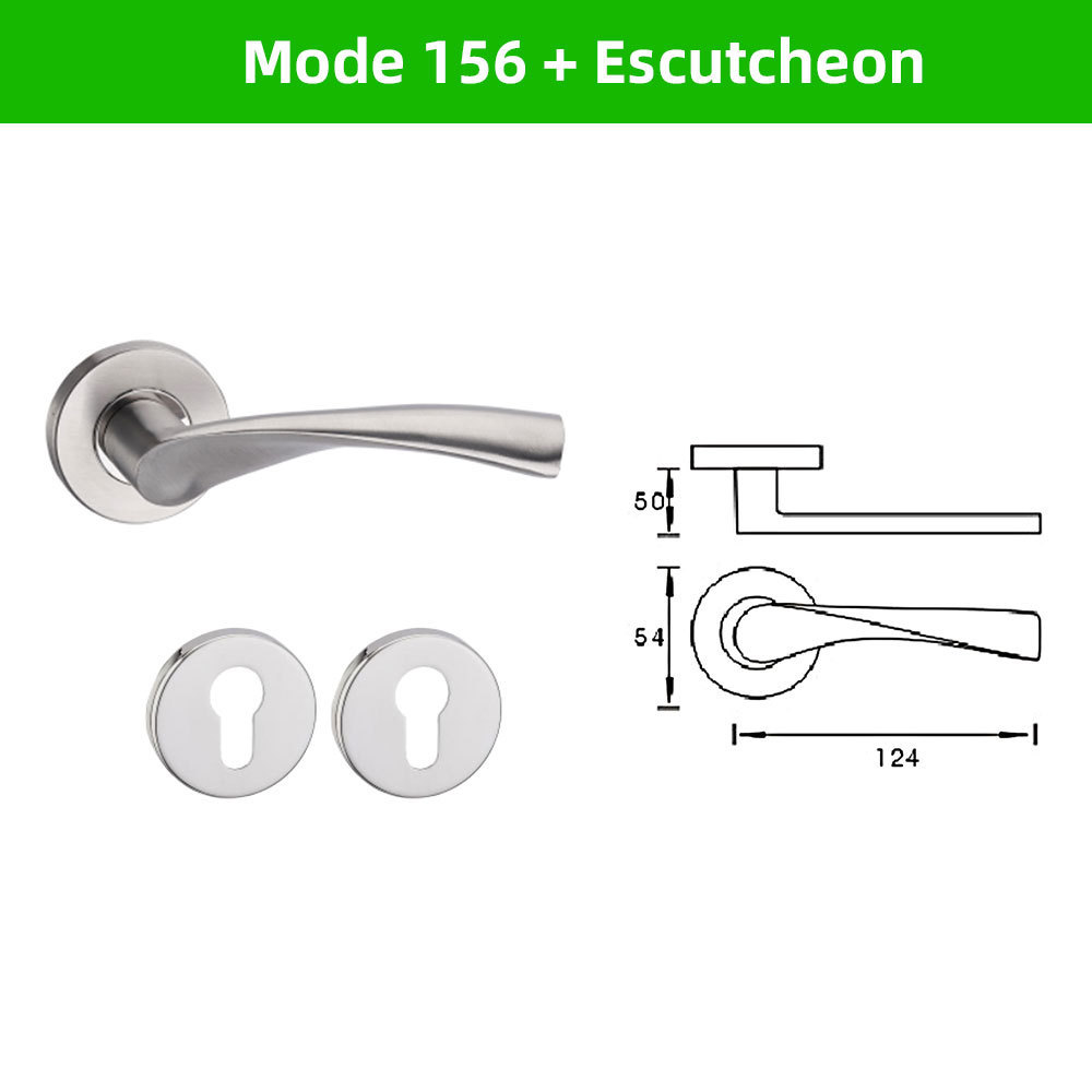 Wholesale High-quality Aluminum Alloy Door Handle Escutcheon Bathroom Magnet Lock Body Lock Cylinder Handle Door Lock