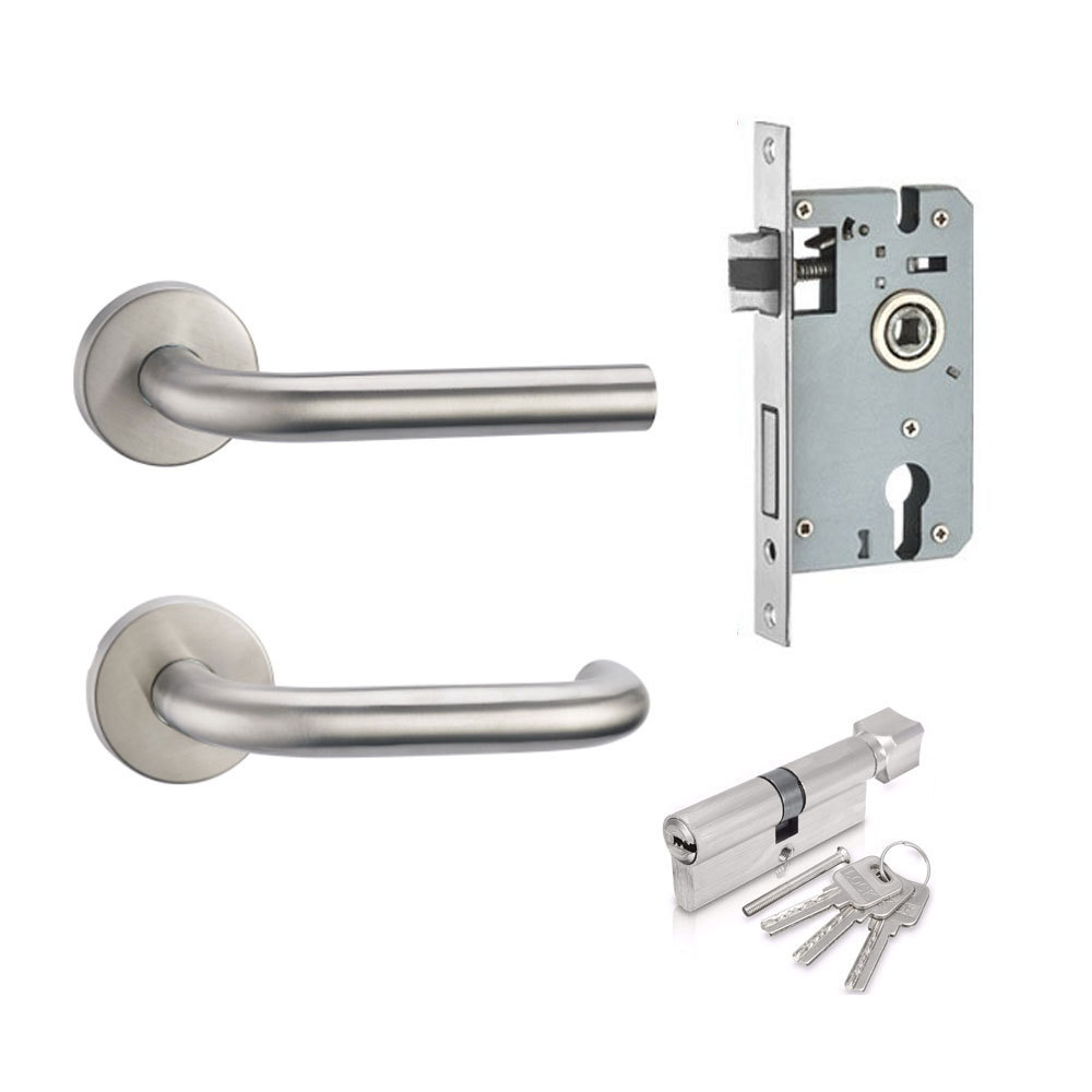 Wholesale Southeast Asia Africa Most Popular Stainless Steel Door Lock Set Household Channel Mortise  Handle Door Lock