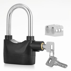 High decibel alarm padlock anti-theft high-quality heavy-duty waterproof anti-theft with key padlock