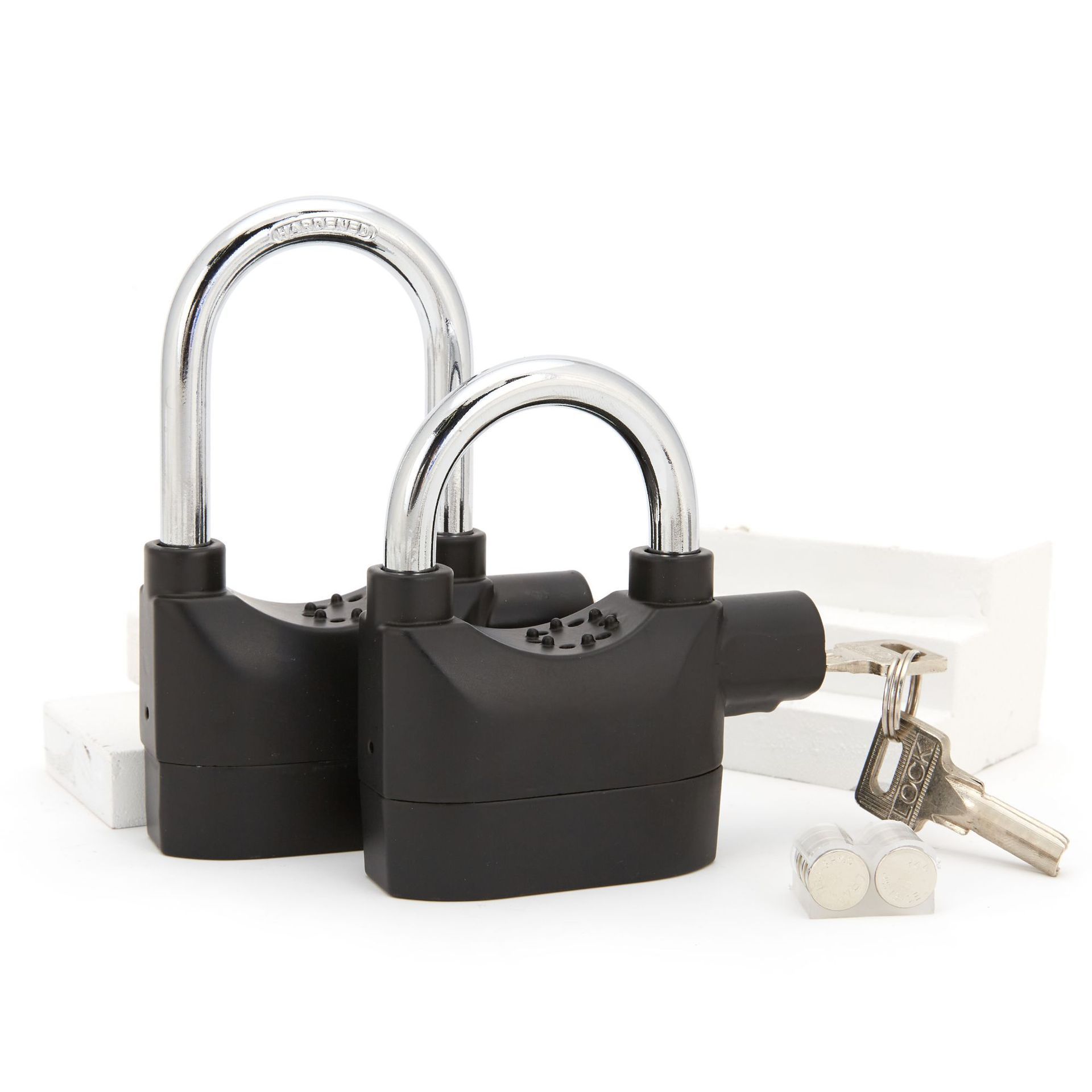 High decibel alarm padlock anti-theft high-quality heavy-duty waterproof anti-theft with key padlock