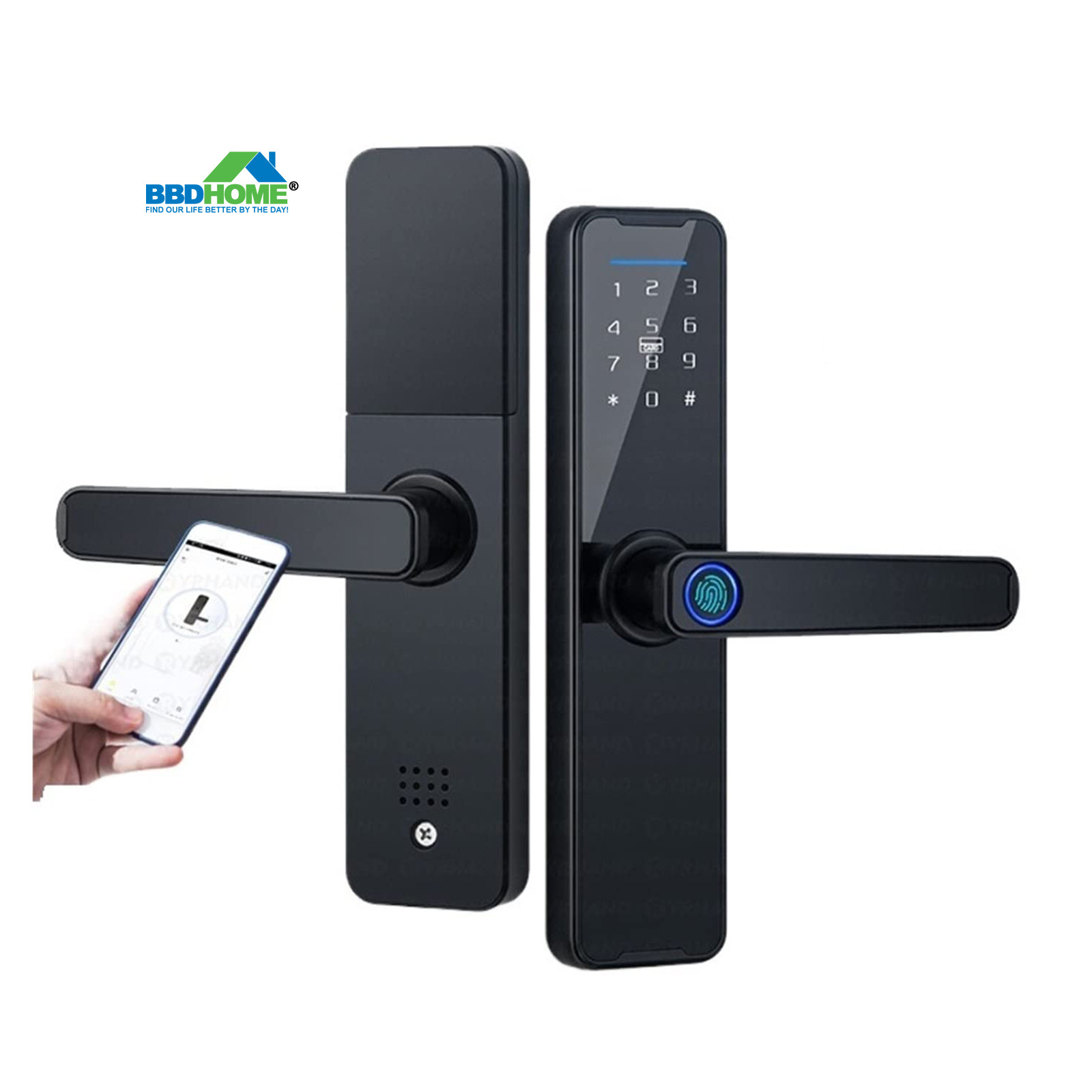 BBDHOME Cerradura Intelige Biometric Tuya App Remote Unlocking Keyless WiFi Lock Electronic Door Lock