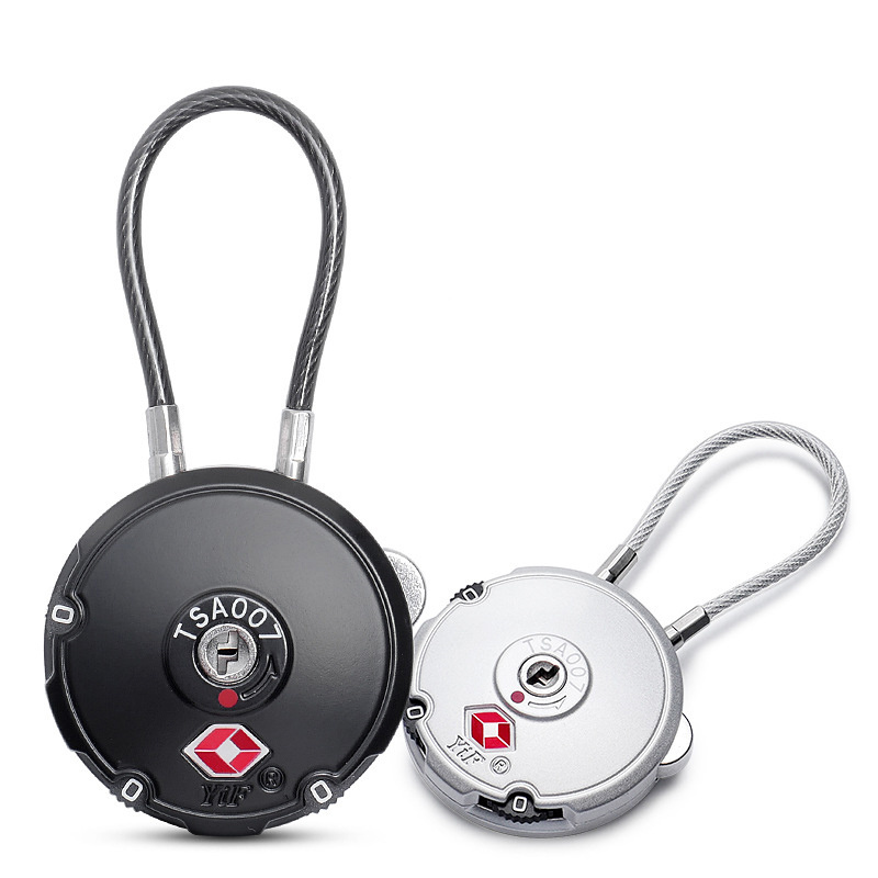 TSA007 Baggage TSA Approved Customs Lock Combination Round Code Three Digit Code Lock Padlock TSA Padlock