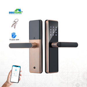 BBDHOME Apartment Office Home Keyless Entry Keypads Password Biometric Tuya Zinc Alloy Smart Door Lock