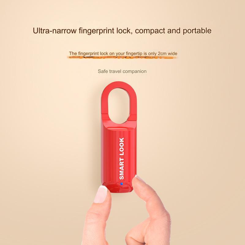 BBDHOME Small Unlocking Padlock Luggage Gym Cabinet Waterproof USB Charging Smart Fingerprint Padlock