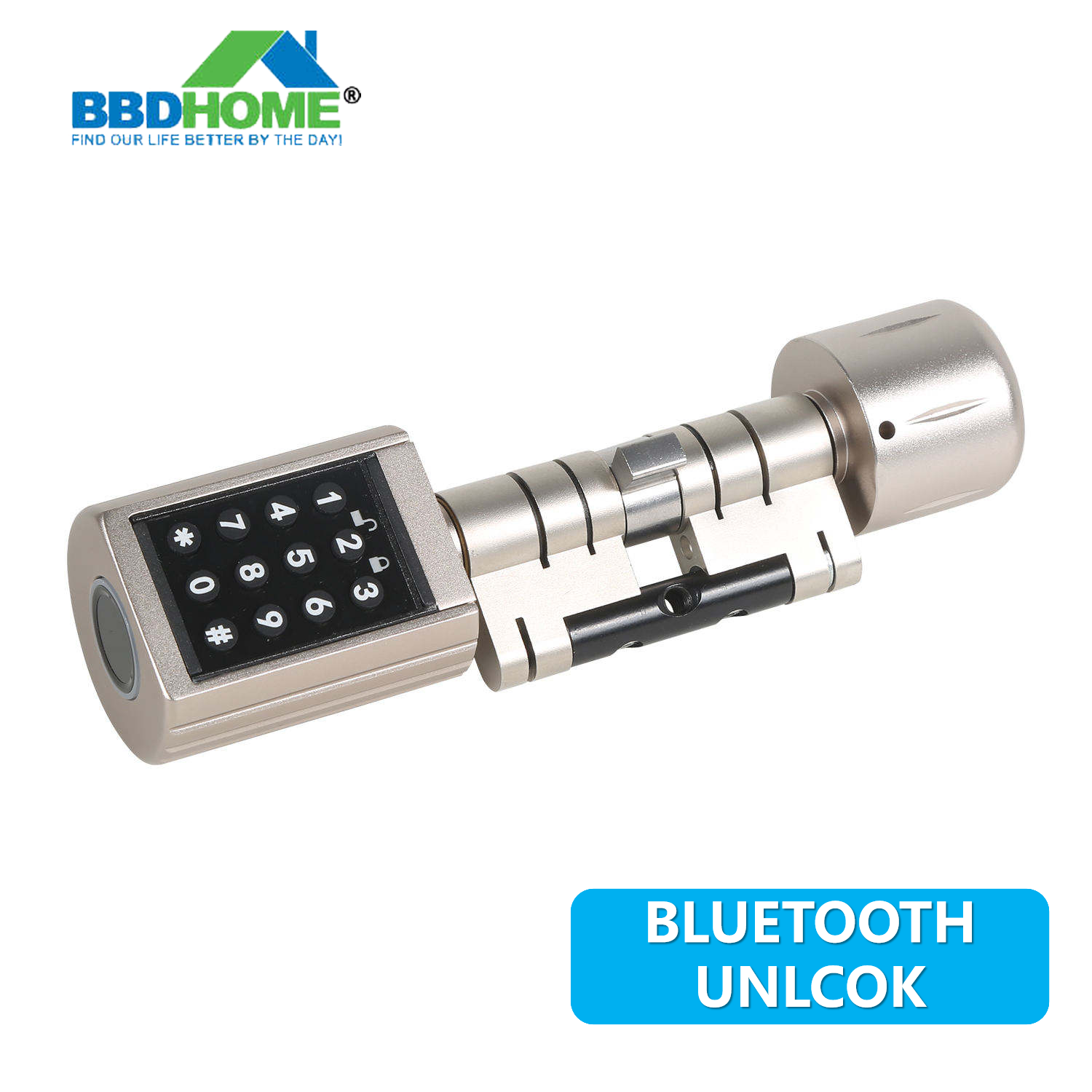 BBDHOME High-quality Bluetooth Unlock Keyless Safety Electronic Smart Fingerprint Lock Cylinders