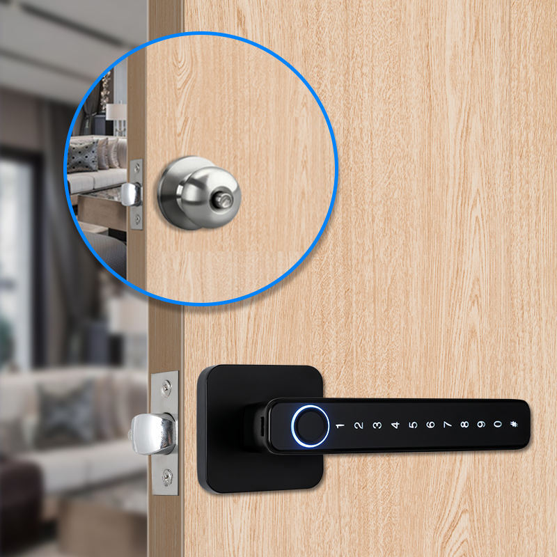 BBDHOME Tuya Bluetooth Mobile App  Intelligent Home Fingerprint Password Handle Lever Smart Door Lock