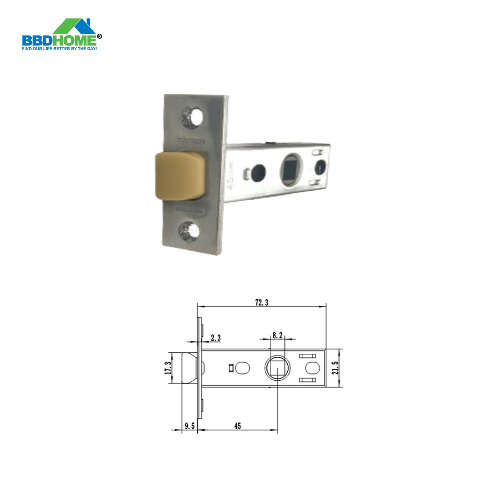 High Quality Security 70*50 Backset Lock Body Zinc Alloy Latch Wooden Door  Bathroom Mortise Lock Body