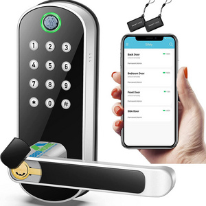 BBDHOME Keypad Keyless Passcode Digital Door Handle Knob Lever Alternatives Wifi fingerprint smart door lock