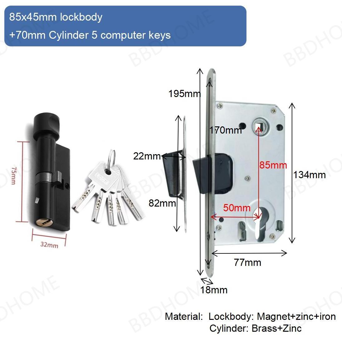 Factory Euro Metal square Rosette  key escutcheon Modern Black Zinc alloy locks and door handle for door