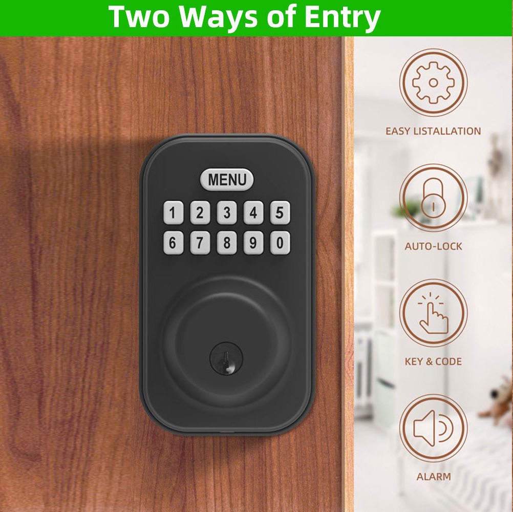 BBDHOME High Security Deadbolt Door Lock Smart Keyless Entry Door Lock with Keypads Digital Lock