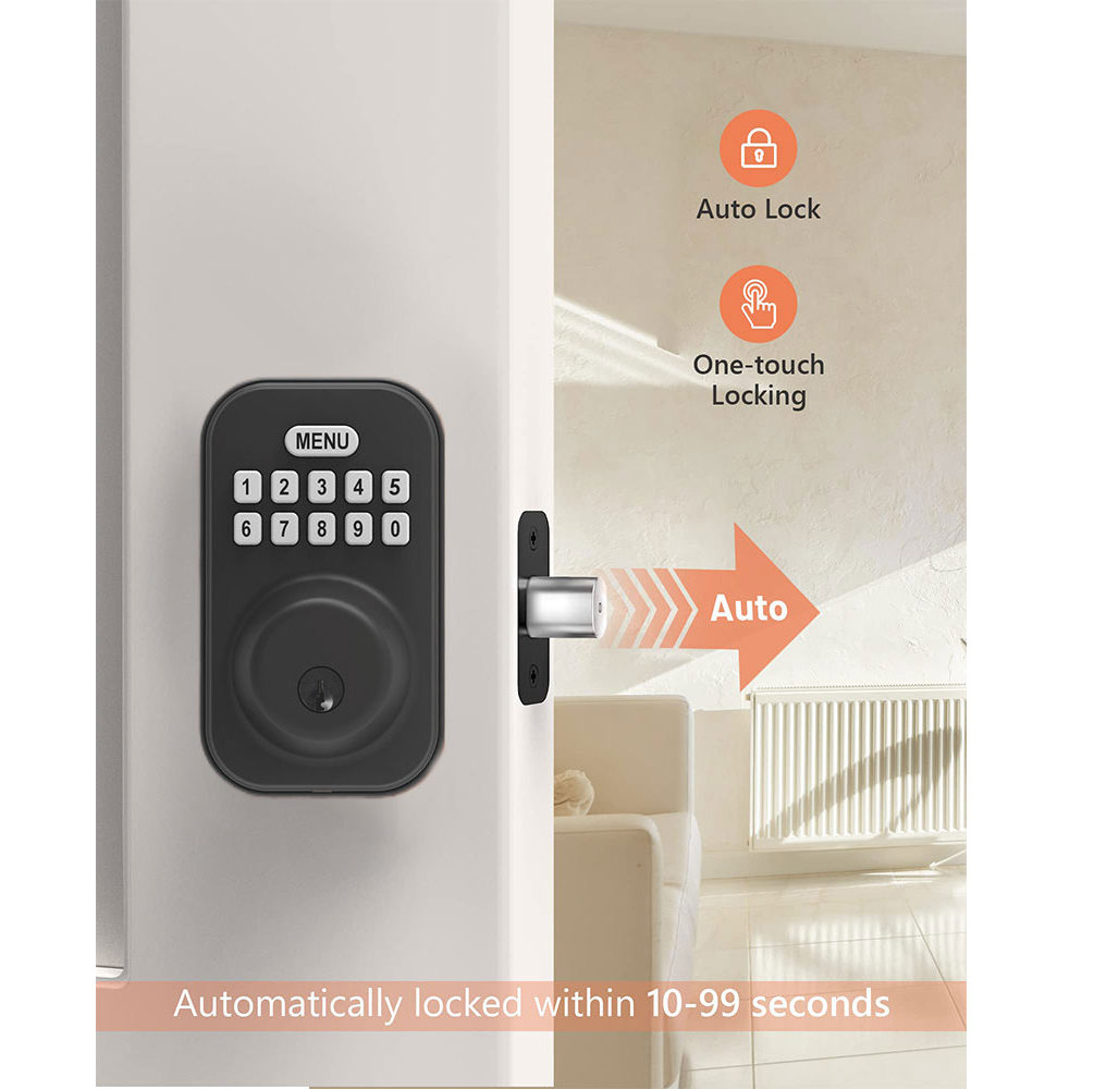 BBDHOME High Security Deadbolt Door Lock Smart Keyless Entry Door Lock with Keypads Digital Lock