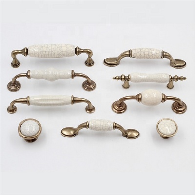 Ceramic Drawer Pulls Antique Kitchen Vintage Knobs and Pulls Handles for Cabinets Ceramic Handle Furniture Handle Traditional