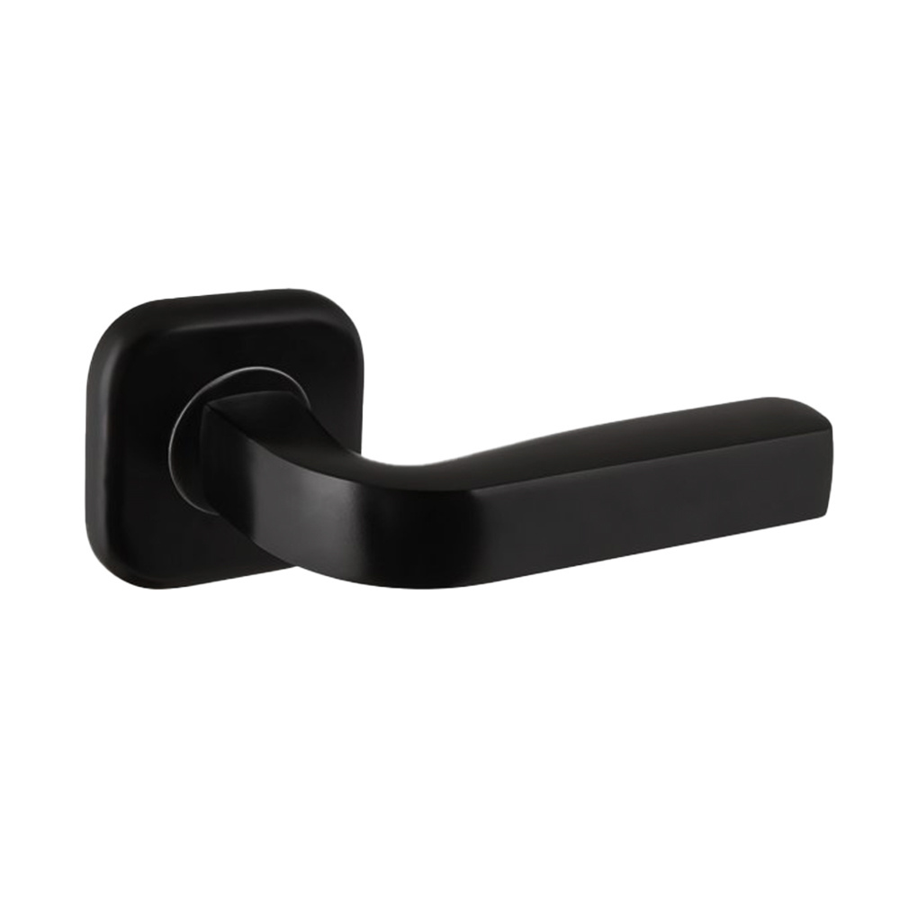 Factory Price Steel Door Lock Matt Black 62MM Round Knob Steel Ring With Plastic Knob Steel Door Knob