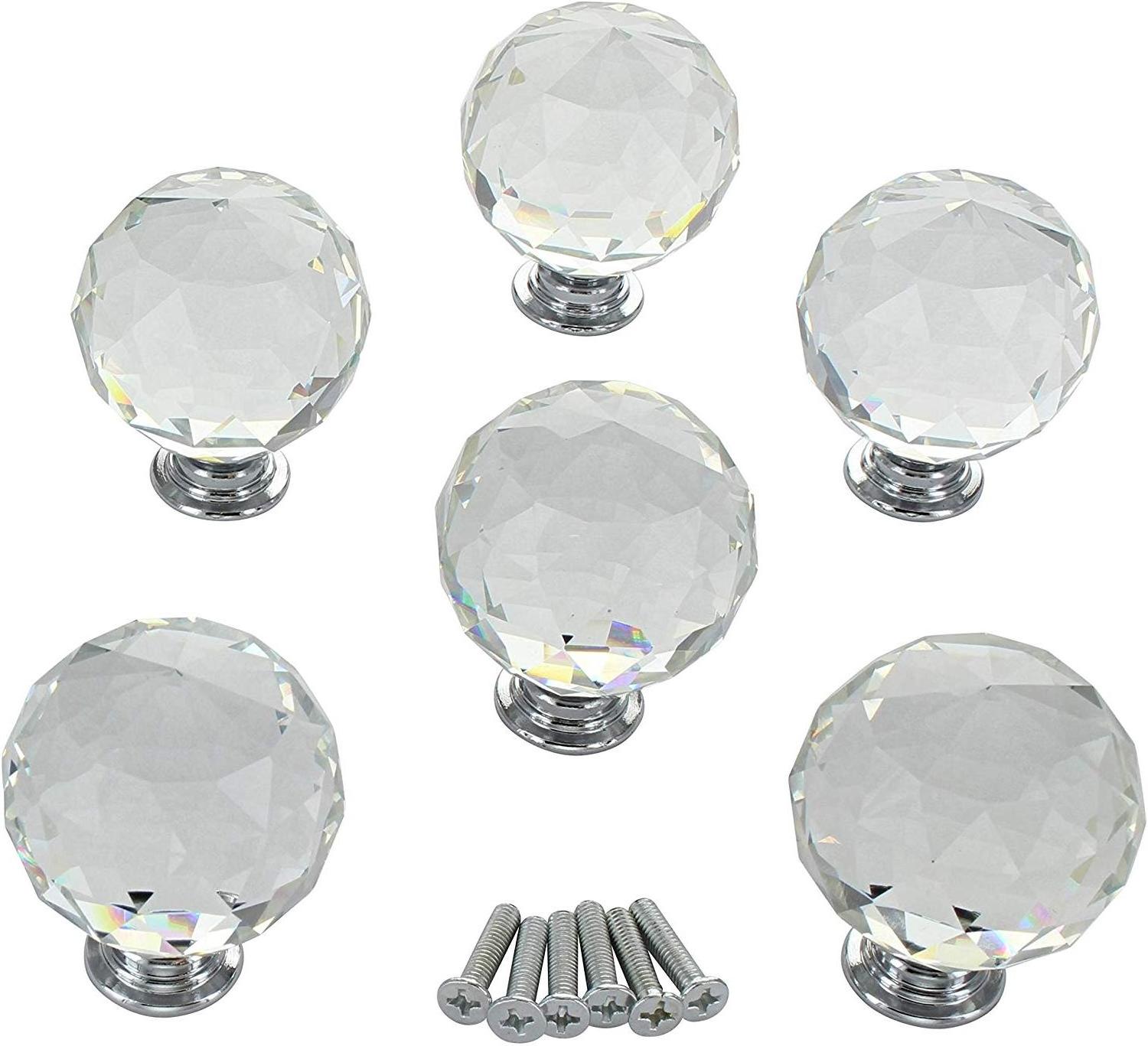 Door 30mm Drawer Kitchen Handles Small Cabinet Diamond Pulls Crystal Knob Handles for Furniture Cabinet Knobs and Handles