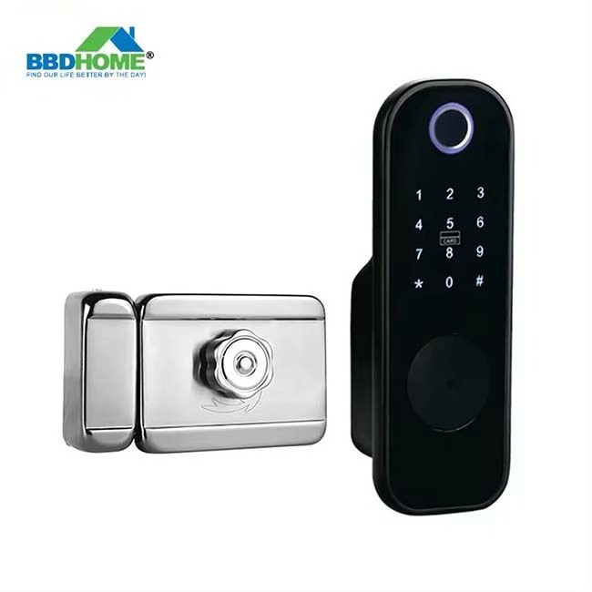 BBDHOME Waterproof Digital Wifi Outdoor With Tuya App Remote Control Password Fingerprint Smart Door Lock