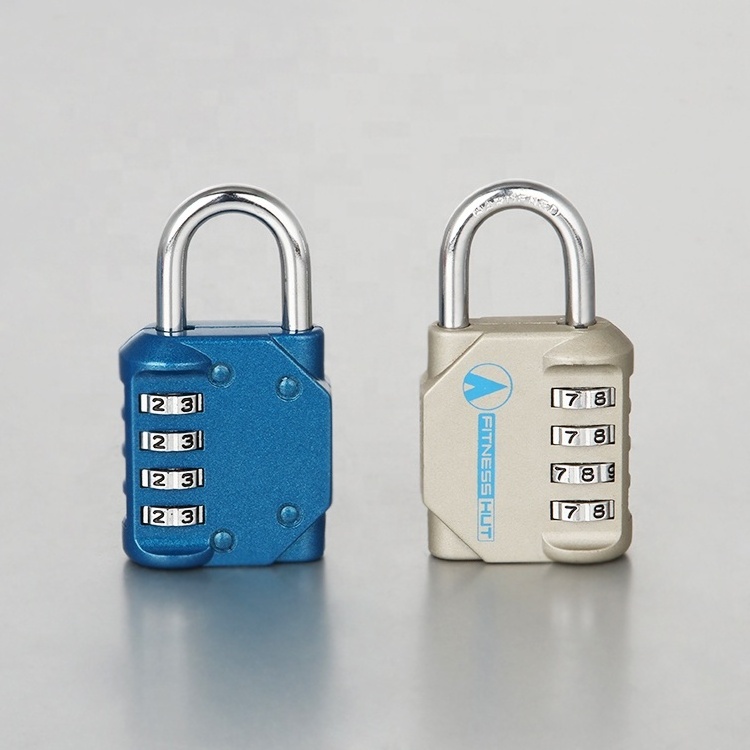 Square Heavy Duty Custom logo Digital 4 Digit Code Waterproof Safety Lock candado combination Padlock with combination for gym