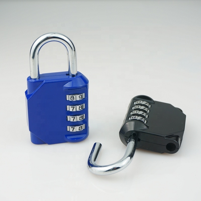 Square Heavy Duty Custom logo Digital 4 Digit Code Waterproof Safety Lock candado combination Padlock with combination for gym