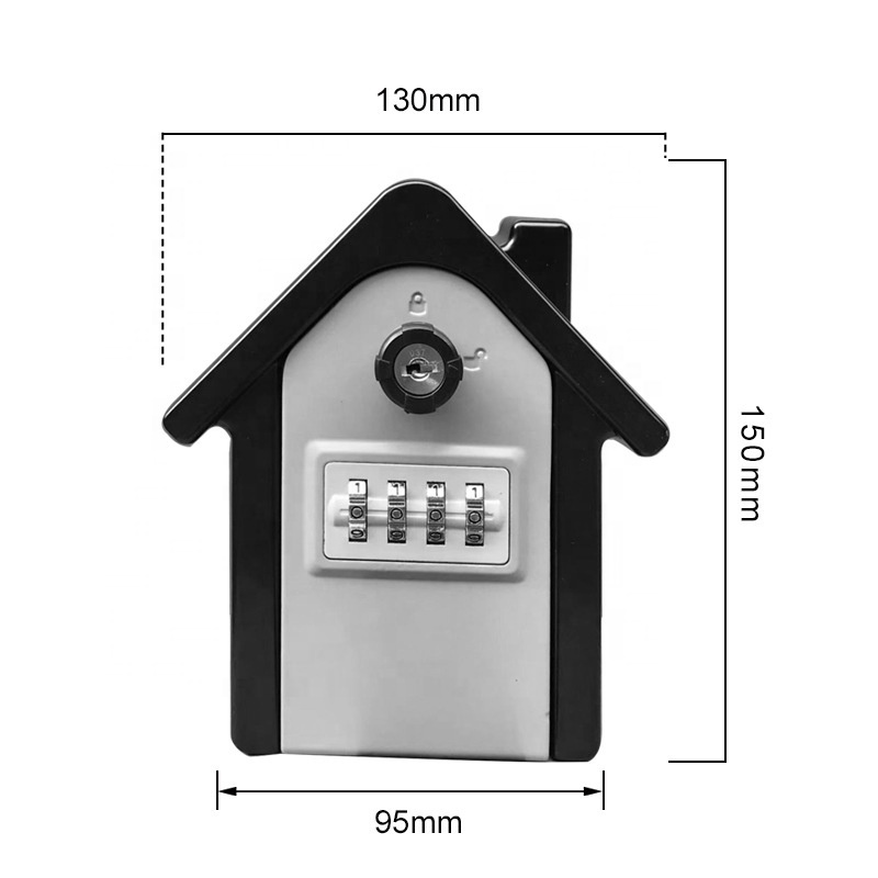 HG6 New Design Key Lock Box Wall Mount Combination Safe Box security lock with key combination key safe box