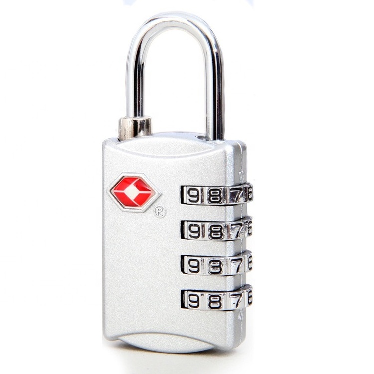 TSA309 Zinc Alloy 4 digital combination padlock Traveling TSA Customs Password Lock