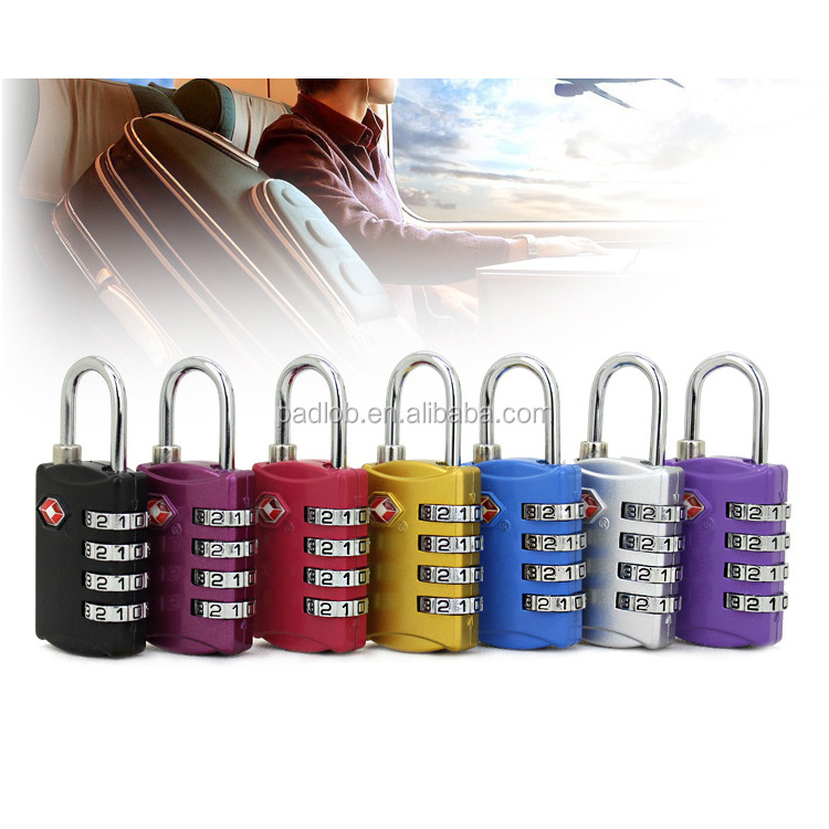 TSA309 Zinc Alloy 4 digital combination padlock Traveling TSA Customs Password Lock