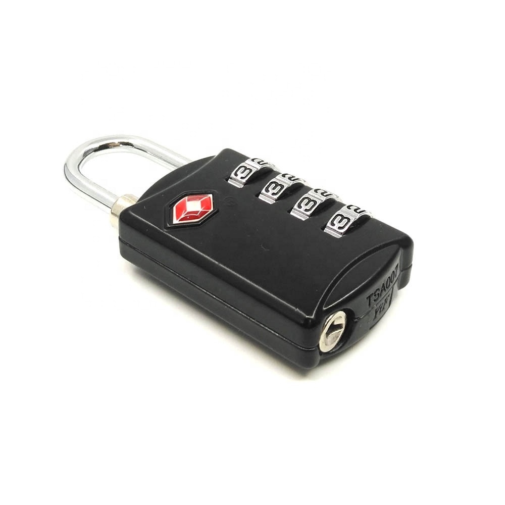 TSA309 Zinc Alloy 4 digital combination padlock Traveling TSA Customs Password Lock