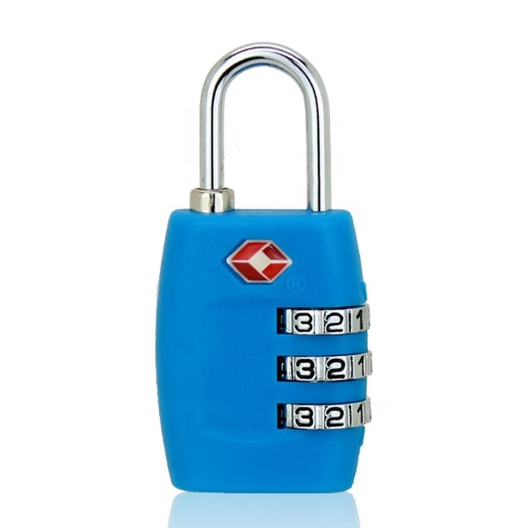 TSA335 3 digital combination TSA Approved Traveling suitcase padlock 20mm unity padlock tsa fixed locker travel luggage lock