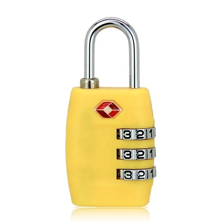 TSA335 3 digital combination TSA Approved Traveling suitcase padlock 20mm unity padlock tsa fixed locker travel luggage lock