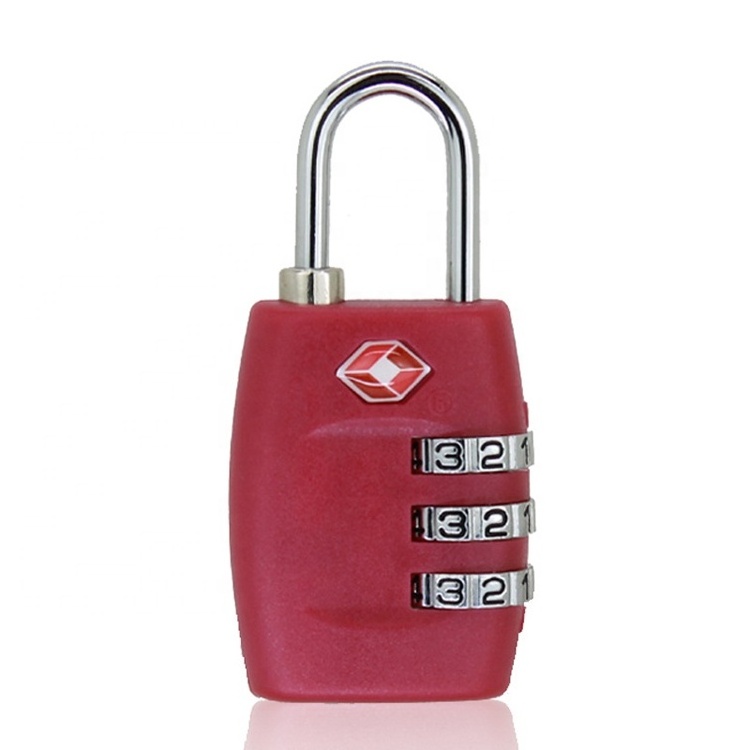 TSA335 3 digital combination TSA Approved Traveling suitcase padlock 20mm unity padlock tsa fixed locker travel luggage lock