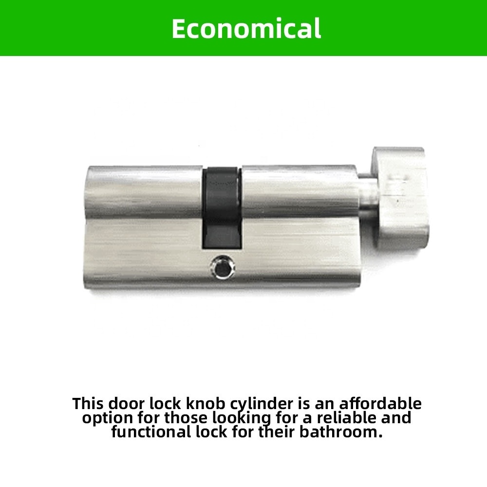 Economical Without Key  70 mm Door Lock Knob Cylinder European Bathroom With Emergency Function Aluminum Alloy Lock Cylinder