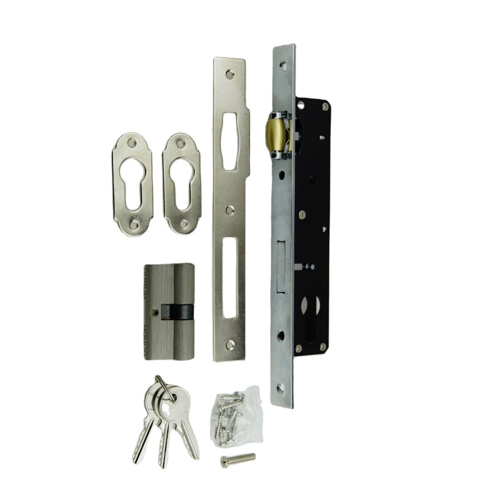 Narrow Stile Mortise Upvc Handle Set Handles Lever/Lever White 92Pz 210Mm Screw Back Plate 240mm Black Upvc Pvc Door Lock