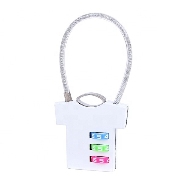 BBD-C835 Security Cartoon Cute T-shirt combination cable padlock