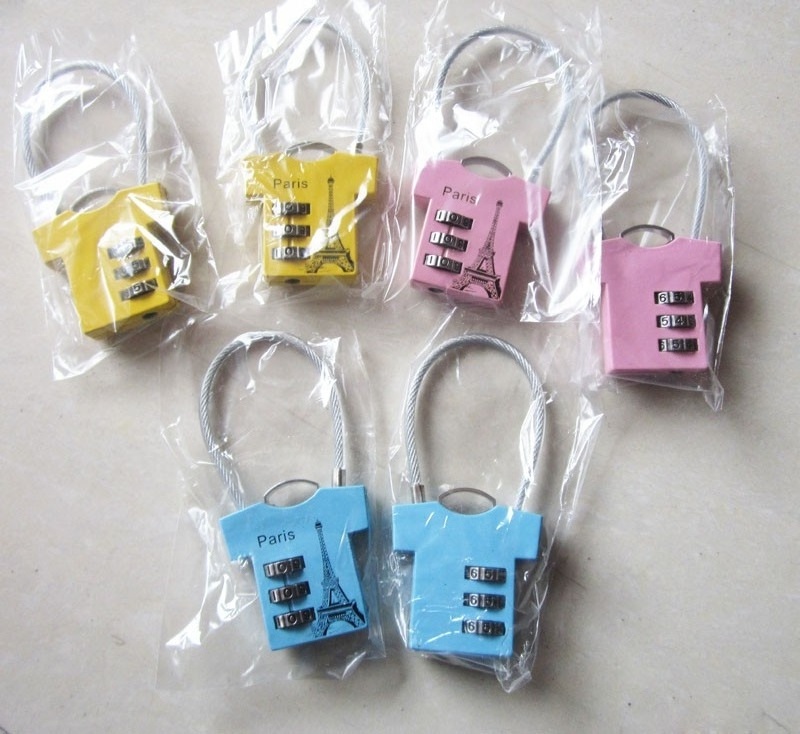 BBD-C835 Security Cartoon Cute T-shirt combination cable padlock