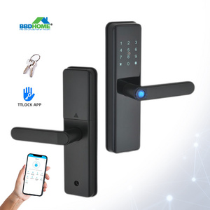 BBDHOME Fingerprint Locks Finger Touch Screen electronic Handle Home Locker Apartment TTlock Smart front office Door Lock