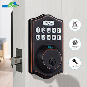 Electronic Keypad Entry Front Door Anti Peeking Auto Lock Passcode Smart Fingerprint Deadbolt Door Lock