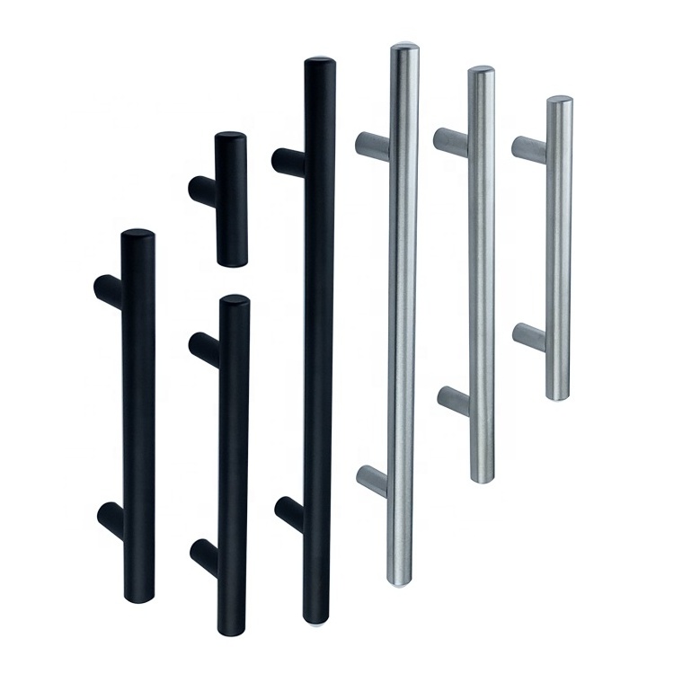 Kitchen T Bar Drawer Pulls Cabinets Handles Metal Stainless Steel Best Sellers Matte Black Handles for Furniture Modern Simple