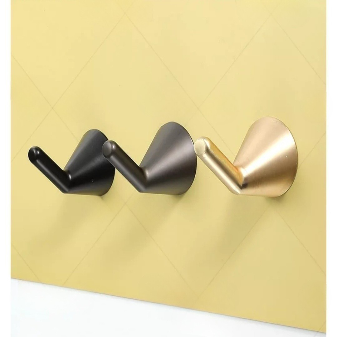 BBDHOME Zinc alloy Self Adhesive Hook Kitchen Bathroom Wall Mounted Clothes Wall Coat Hooks