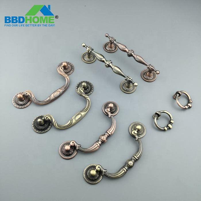 BBDHOME Antique Door Hardware  Cabinet Kitchen Furniture Zinc Alloy Pull Handle