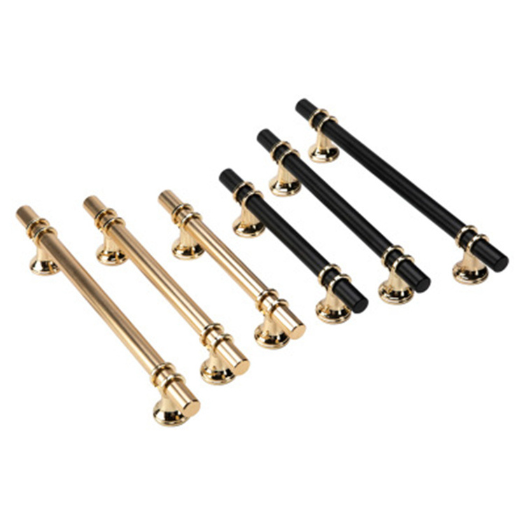 Lengthen Luxury Modern Simple gold Black Bathroom Cabinet Drawer Wardrobe T bar Cabinet Handle