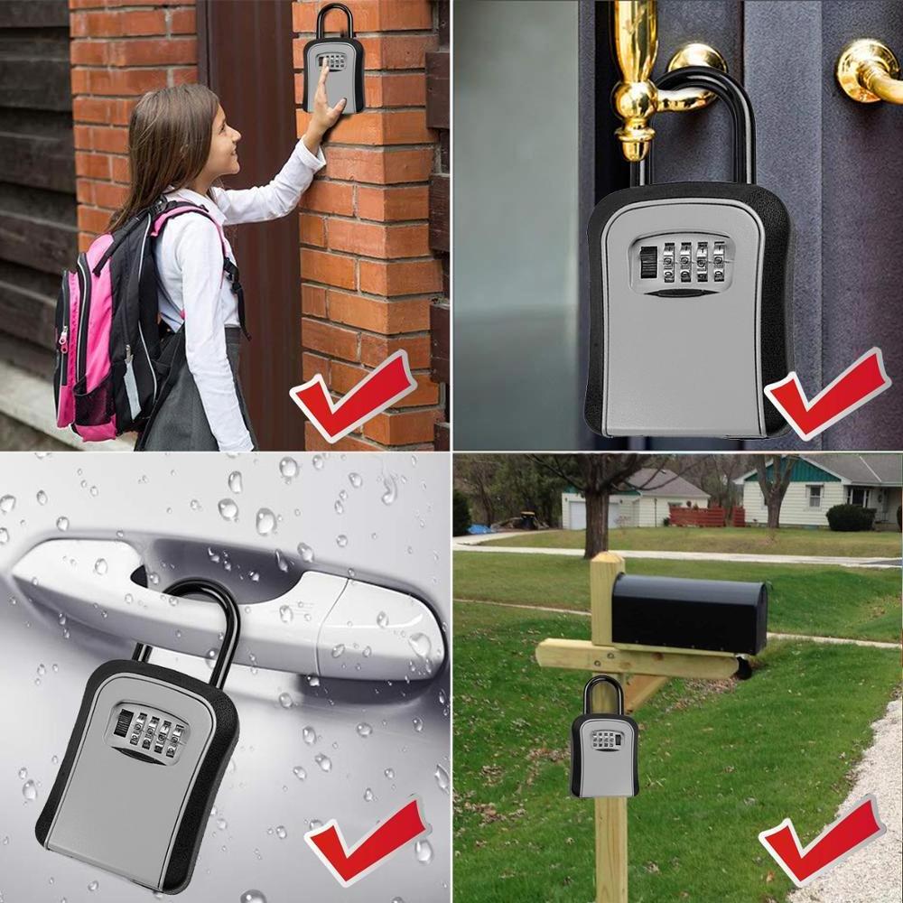 Digital Safety Lock with Combination Secure Waterproof Beach padlock Box Locker Key safe box beach door lock key safe