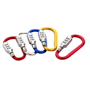 BBD-HE02 Multi-color zinc alloy backpack carabiner code lock