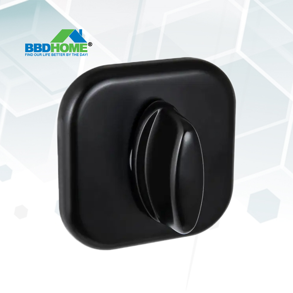 Factory Price Steel Door Lock Matt Black 62MM Round Knob Steel Ring With Plastic Knob Steel Door Knob