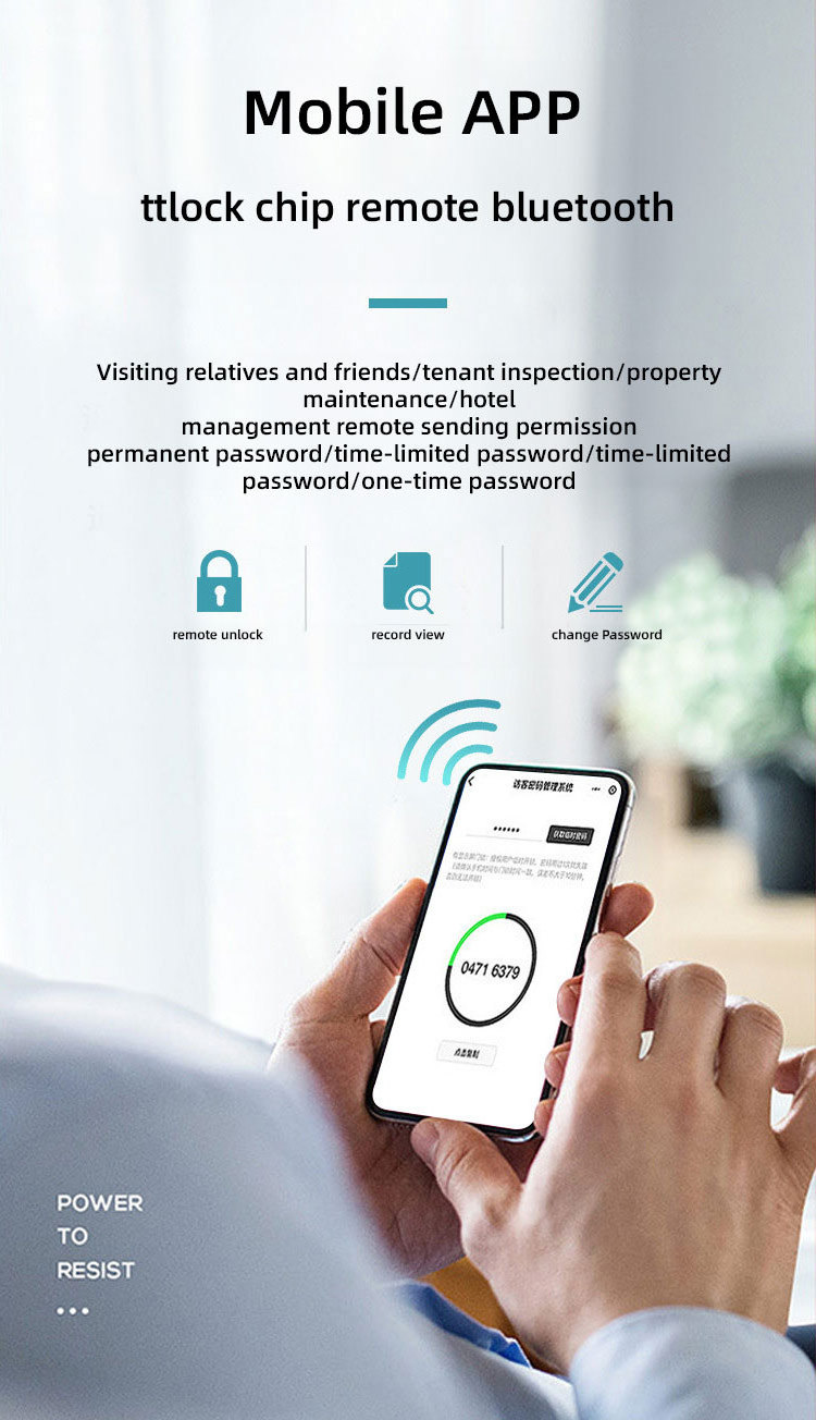 BBDHOME WI-FI Fingerprint Keyless Entry Front Door Anti-Peeping Electronic Digital Keypad Door Lock With Handle