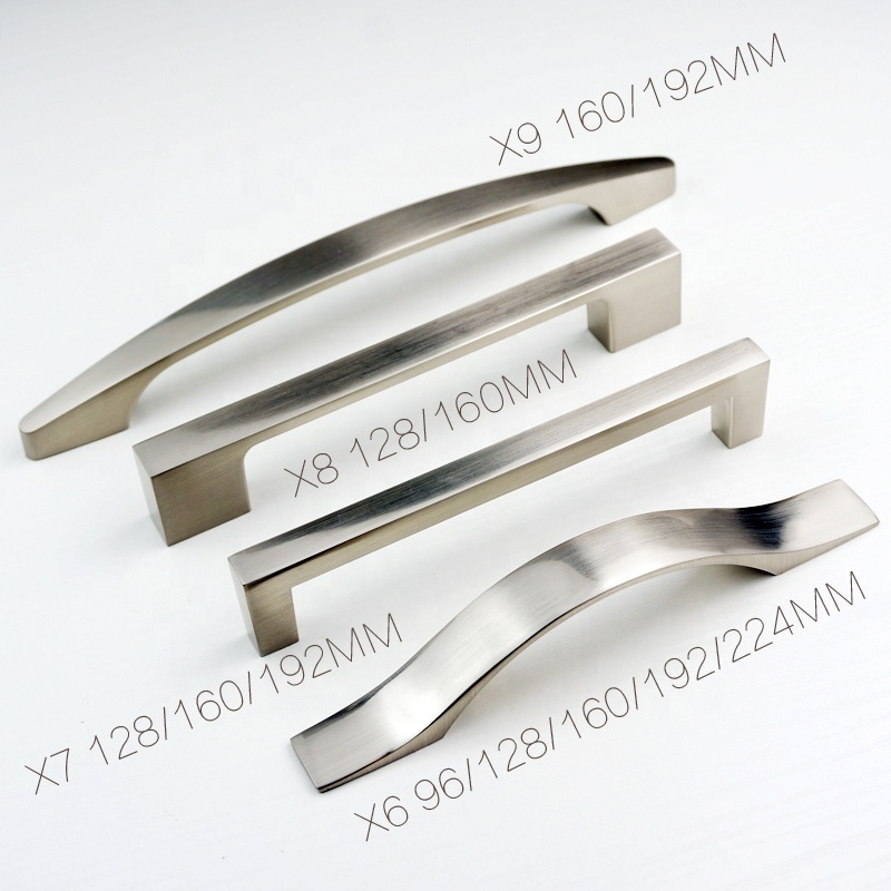 Chrome handle metal pull Cheap wooden Cabinet Handles Kitchen Clear Pulls Aluminum Die Casting Handle