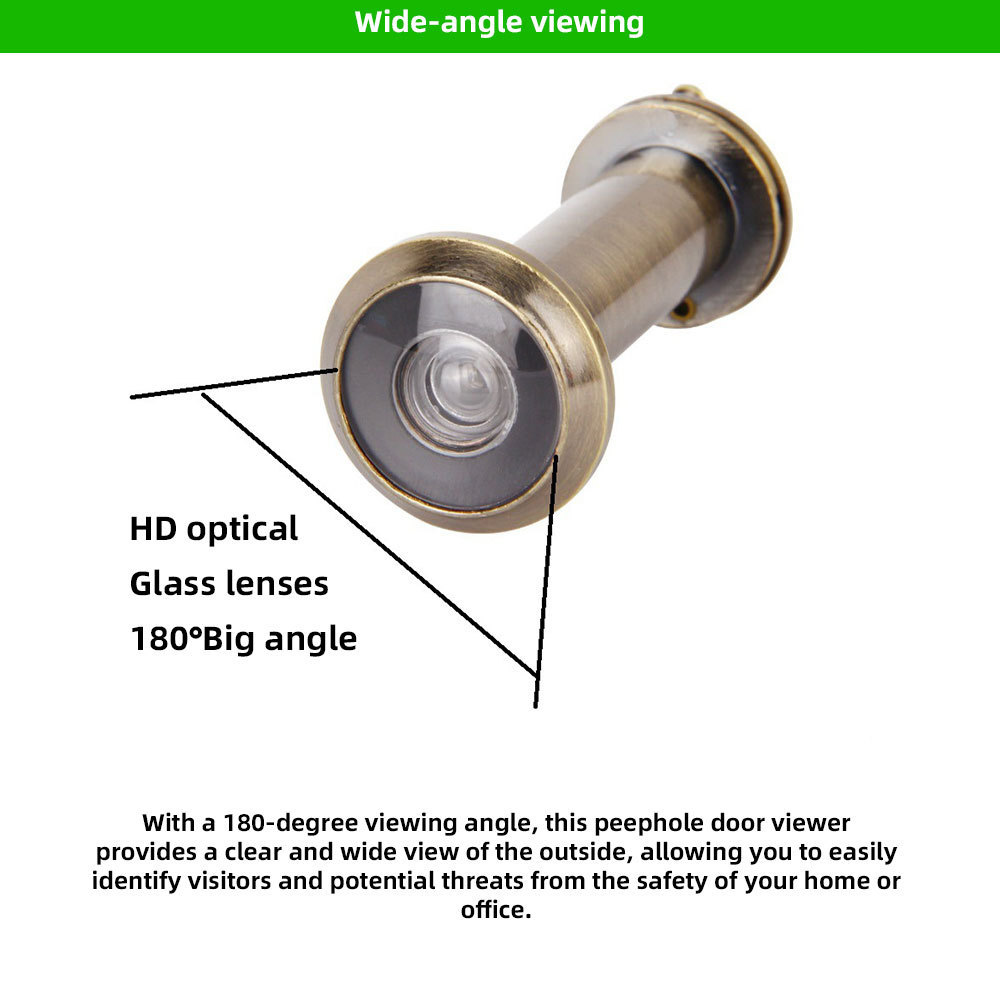 Wholesale Wide Angle 180 Degree Peephole Door Viewer High Quality For Home Office Hotel Door With Heavy Duty Privacy Cover