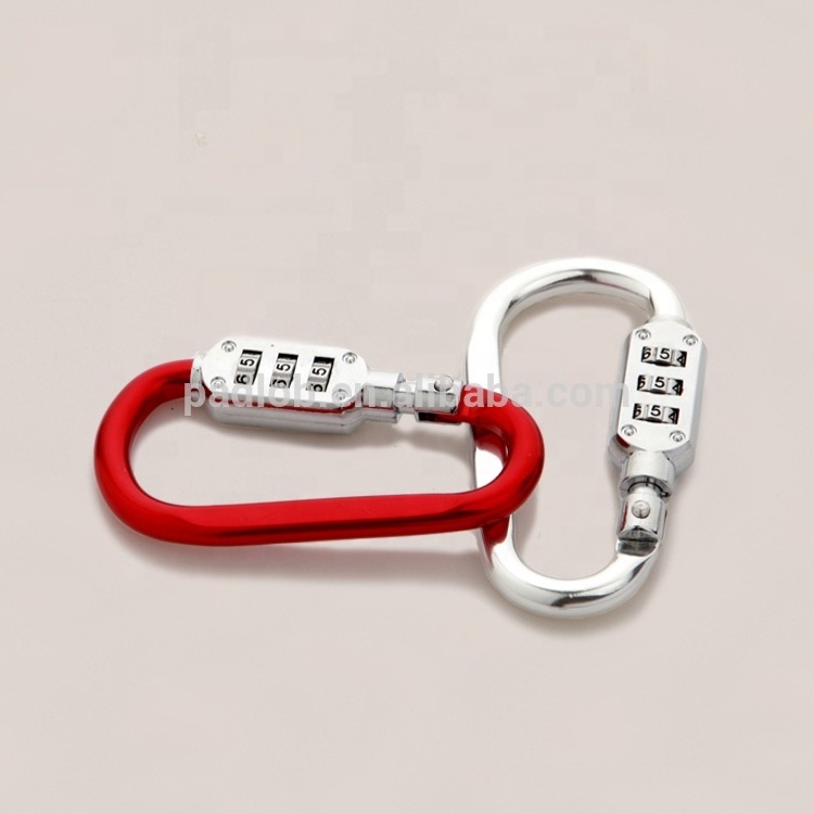 BBD-HE02 Multi-color zinc alloy backpack carabiner code lock