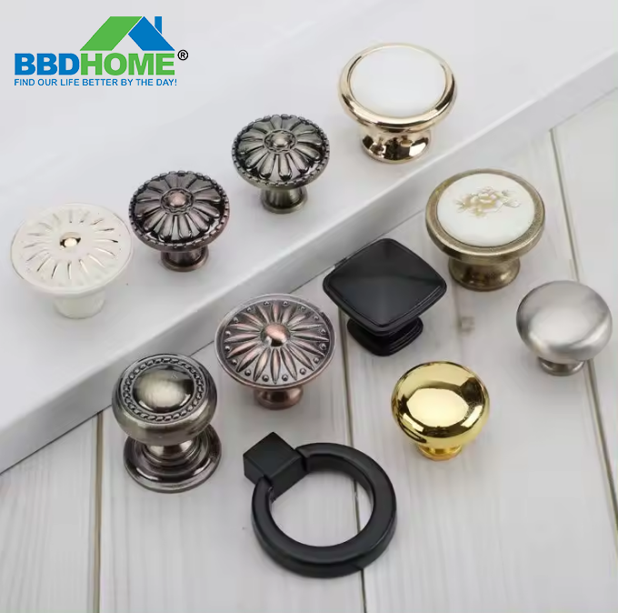 BBDHOME Fashion kitchen hardware drawer knobs Aluminum black cabinet handle