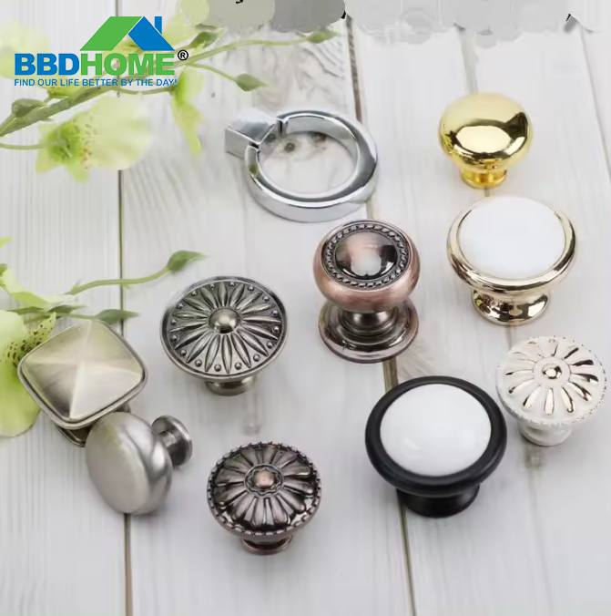 BBDHOME Fashion kitchen hardware drawer knobs Aluminum black cabinet handle