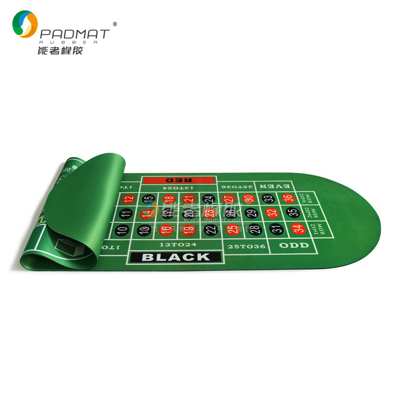 Customized gaming mat  Anti Slip Natural Rubber  Poker  Table Mat