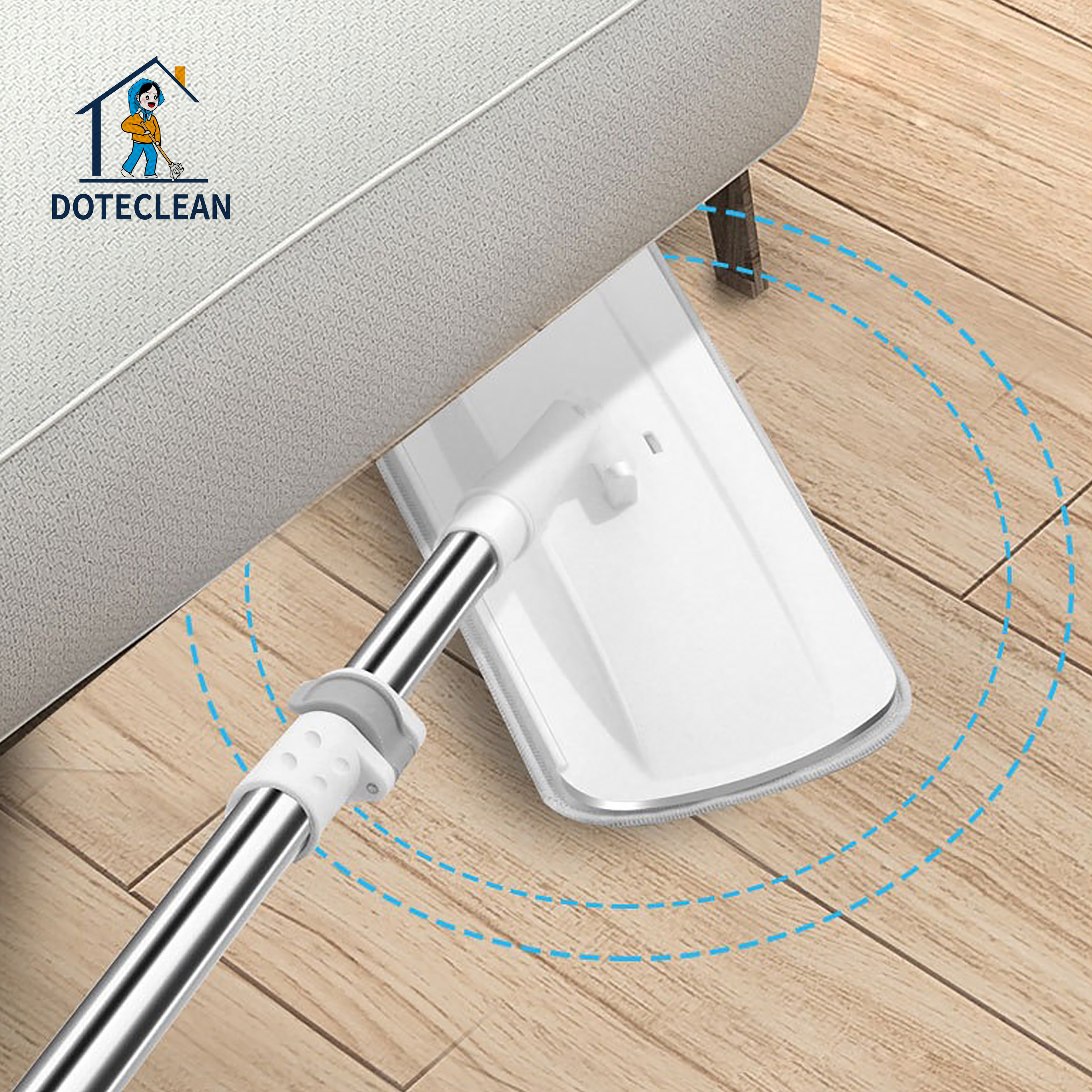 Dirty water separated square handfree lazy single rotate spin 360 flat Mop Bucket for house floor ceiling cleaning mop