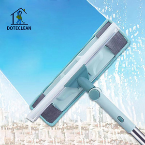 2023 Double-sided Window Cleaner Telescopic Window Glass Mirror Cleaning Rubber Squeegee Wiper Long Handle  